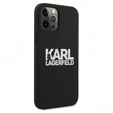 iPhone 12 PRO MAX juoda KARL LAGERFELD nugarėlė KLHCP12LSLKLRBK 3