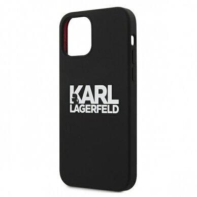 iPhone 12 PRO MAX juoda KARL LAGERFELD nugarėlė KLHCP12LSLKLRBK 5