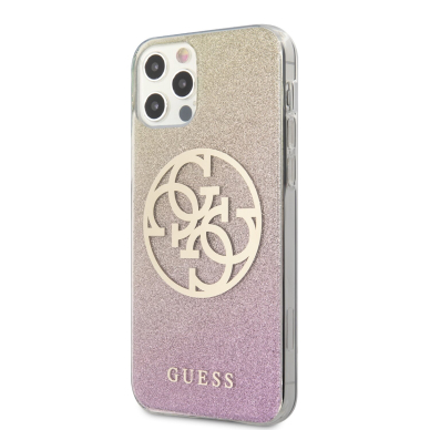 iPhone 12 Pro Max rausva glitter GUESS nugarėlė GUHCP12LPCUGLPGG 2