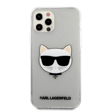 iPhone 12 PRO MAX sidabro sp. glitter KARL LAGERFELD nugarėlė KLHCP12LCHTUGLS 3