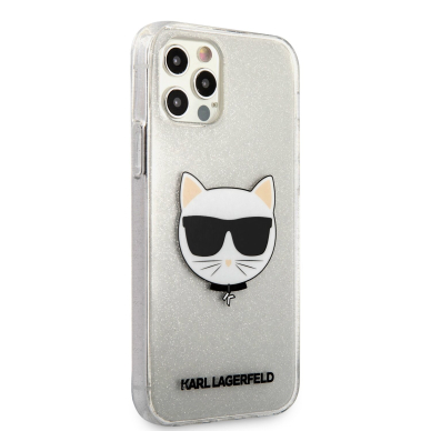 iPhone 12 PRO MAX sidabro sp. glitter KARL LAGERFELD nugarėlė KLHCP12LCHTUGLS 4