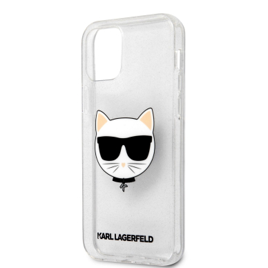 iPhone 12 PRO MAX sidabro sp. glitter KARL LAGERFELD nugarėlė KLHCP12LCHTUGLS 5