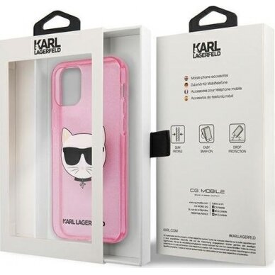 iPhone 12/12 PRO glitter rožinė KARL LAGERFELD nugarėlė KLHCP12MCHTUGLP 4