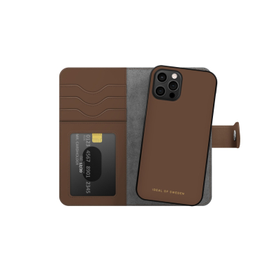 iPhone 12/12 PRO iDeal Of Sweden dėklas Magnet Wallet+ Dark Brown 3