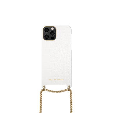 iPhone 12/12 PRO iDeal Of Sweden Lilou Necklace nugarėlė White Croco