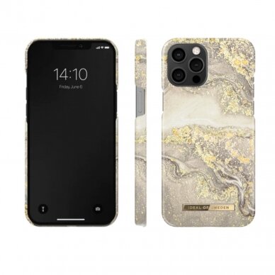 iPhone 12/12 PRO iDeal Of Sweden nugarėlė Sparkle Greige Marble 1