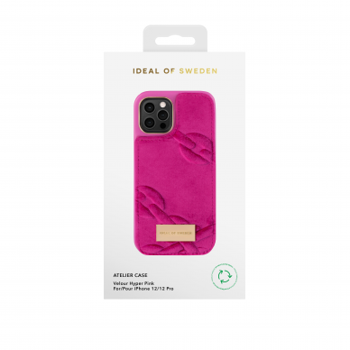 iPhone 12/12 PRO iDeal Of Sweden nugarėlė Velour Hyper Pink 1