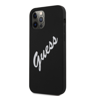 iPhone 12/12 PRO juoda GUESS nugarėlė GUHCP12MLSVSBW 2