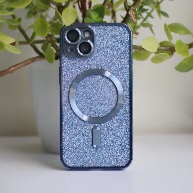 iPhone 12/12PRO blue Glitter Chrome Mag nugarėle 3