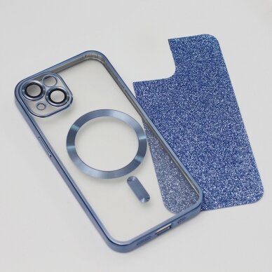 iPhone 12/12PRO blue Glitter Chrome Mag nugarėle 4