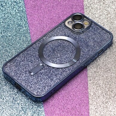 iPhone 12/12PRO blue Glitter Chrome Mag nugarėle 5