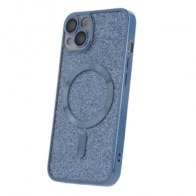 iPhone 12/12PRO blue Glitter Chrome Mag nugarėle