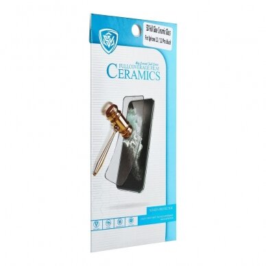 iPhone 12/12PRO juodas FLEXIBLE CERAMIC pilnas apsauginis stiklas 6