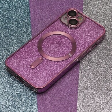 iPhone 12/12PRO pink Glitter Chrome Mag nugarėle 5