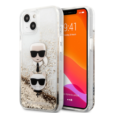 iPhone 13 aukso sp. water KARL LAGERFELD nugarėlė KLHCP13MKICGLD