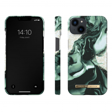 iPhone 13 iDeal Of Sweden nugarėlė Golden Olive Marble 1