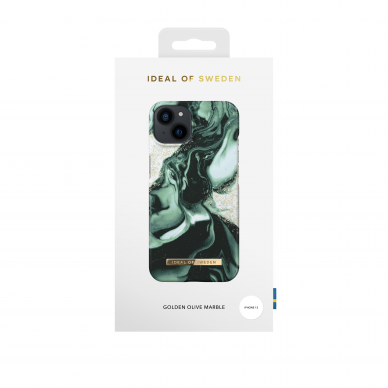 iPhone 13 iDeal Of Sweden nugarėlė Golden Olive Marble 2