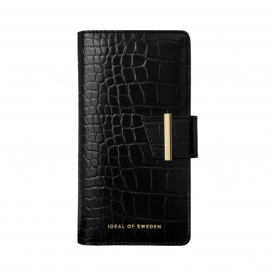 iPhone 13 MINI iDeal Of Sweden dėklas Wallet Jet Black Croco