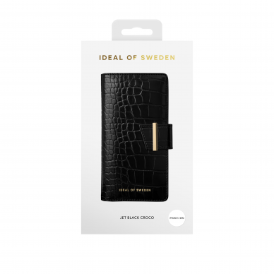 iPhone 13 MINI iDeal Of Sweden dėklas Wallet Jet Black Croco 1