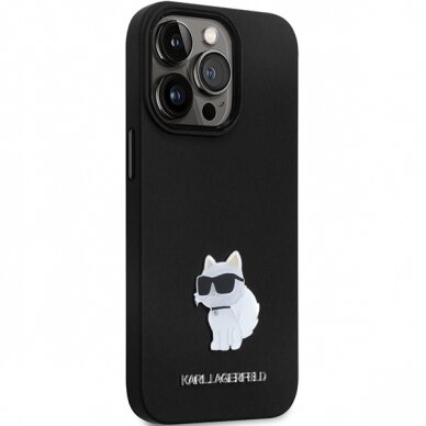 iPhone 13 PRO black Silicone C Metal Pin KARL LAGERFELD nugarėlė 3