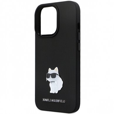 iPhone 13 PRO black Silicone C Metal Pin KARL LAGERFELD nugarėlė 5