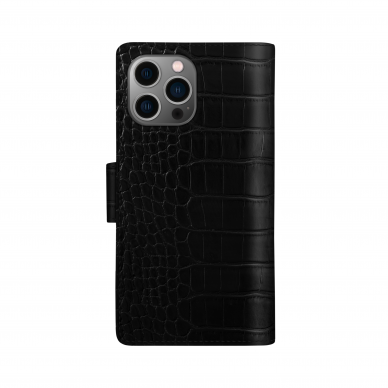 iPhone 13 PRO MAX/12 PRO MAX iDeal Of Sweden dėklas Wallet Jet Black Croco 2