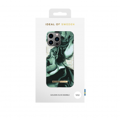 iPhone 13 PRO MAX/12 PRO MAX iDeal Of Sweden nugarėlė Golden Olive Marble 2