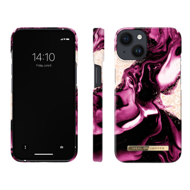 iPhone 13/14 iDeal Of Sweden nugarėlė Golden Ruby Marble 1