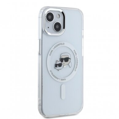 iPhone 14/13 white Magsafe IML Metal KC Heads KARL LAGERFELD nugarėlė 3