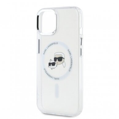 iPhone 14/13 white Magsafe IML Metal KC Heads KARL LAGERFELD nugarėlė 5