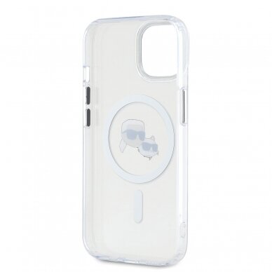 iPhone 14/13 white Magsafe IML Metal KC Heads KARL LAGERFELD nugarėlė 6