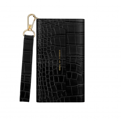 iPhone 14 iDeal Of Sweden dėklas Cassette Clutch Black Croco 1