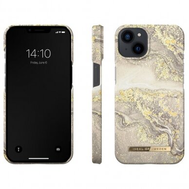 iPhone 14/13 iDeal Of Sweden nugarėlė Sparkle Greige Marble 1