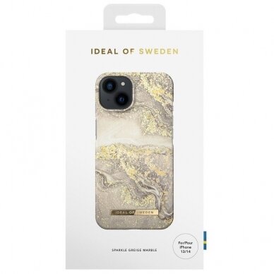 iPhone 14/13 iDeal Of Sweden nugarėlė Sparkle Greige Marble 2