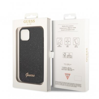 iPhone 14 juoda glitter GUESS nugarėlė GUHCP14SHGGSHK 7