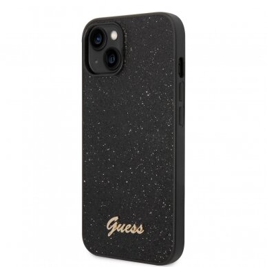 iPhone 14 juoda glitter GUESS nugarėlė GUHCP14SHGGSHK 3