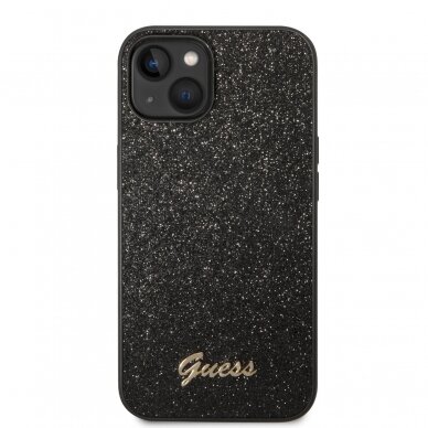 iPhone 14 juoda glitter GUESS nugarėlė GUHCP14SHGGSHK 2