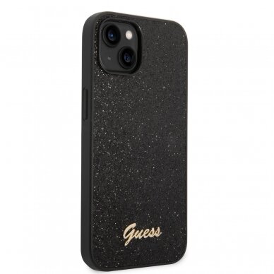 iPhone 14 juoda glitter GUESS nugarėlė GUHCP14SHGGSHK 4