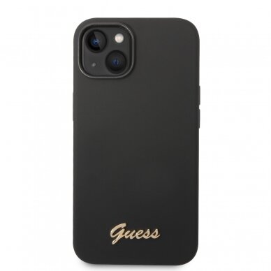 iPhone 14 juoda GUESS nugarėlė GUHCP14SSLSMK 3