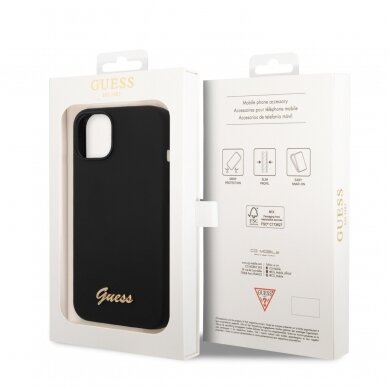 iPhone 14 juoda GUESS nugarėlė GUHCP14SSLSMK 7