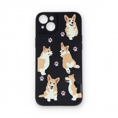 iPhone 14 PLUS black nugarėlė Corgi Design00303