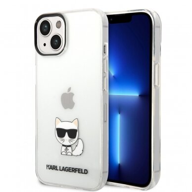 iPhone 14 PLUS skaidri KARL LAGERFELD nugarėlė KLHCP14MCTTR