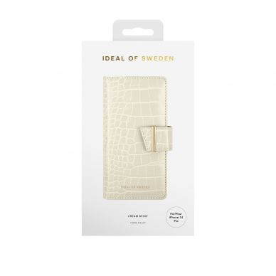 iPhone 14 PRO IDeal Of Sweden dėklas Wallet Cream Beige 1