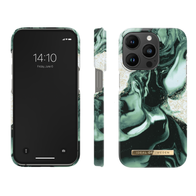 iPhone 14 PRO iDeal Of Sweden nugarėlė Golden Olive Marble 1