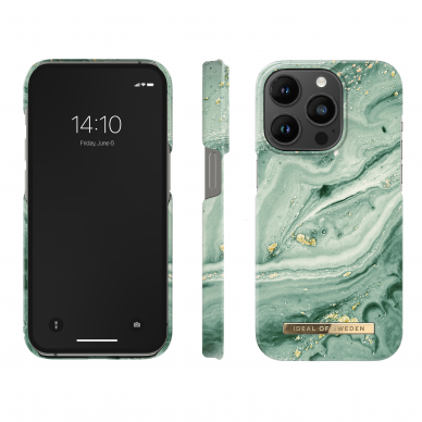 iPhone 14 PRO iDeal Of Sweden nugarėlė Mint Swirl Marble 2