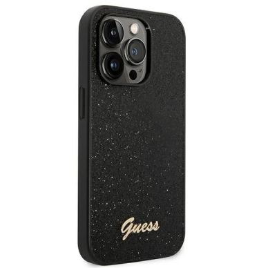 iPhone 14 PRO juoda glitter GUESS nugarėlė GUHCP14LHGGSHK 6