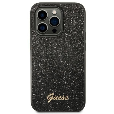 iPhone 14 PRO juoda glitter GUESS nugarėlė GUHCP14LHGGSHK 2