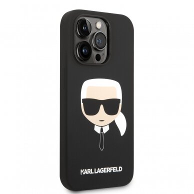 iPhone 14 PRO juoda KARL LAGERFELD nugarėlė KLHCP14LSLKHBK 4