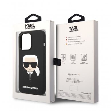 iPhone 14 PRO juoda KARL LAGERFELD nugarėlė KLHCP14LSLKHBK 7