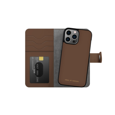 iPhone 14 PRO MAX iDeal Of Sweden dėklas Magnet Wallet+ Dark Brown 2